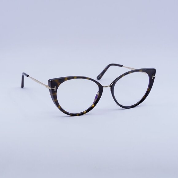 Tom Ford FT5815-B 052 Eyeglasses Havana/Gold 54mm Cat Eye Frame - Picture 5 of 12